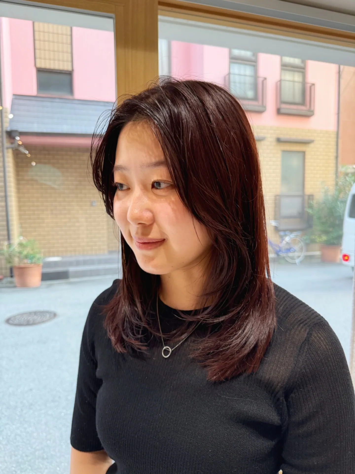 【門真市の美容室】ミディアムレイヤー|アムヘアー古川橋美容室