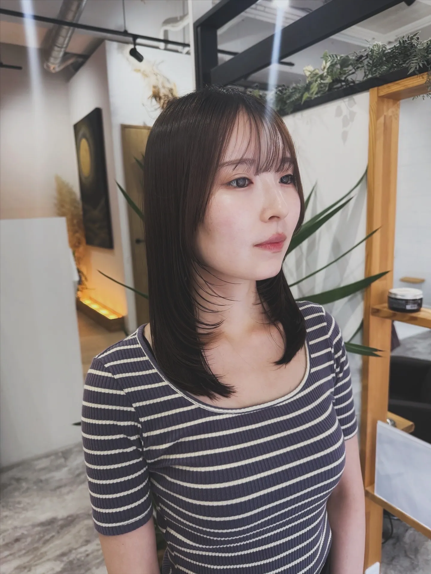 【門真市の美容室】ツヤ髪ミディアムレイヤー|アムヘアー古川橋美容室